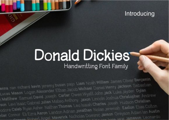 Donald Dickies Font for Creative Makers