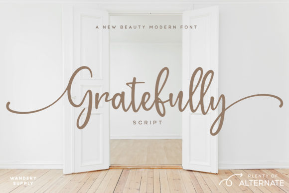 Gratefully: A Beautiful Script Font