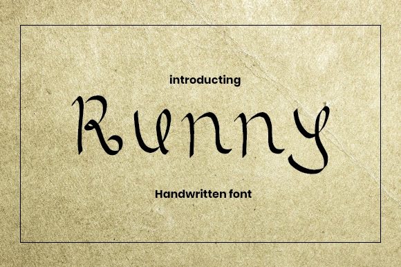 Runny: A Handwritten Font for Impact