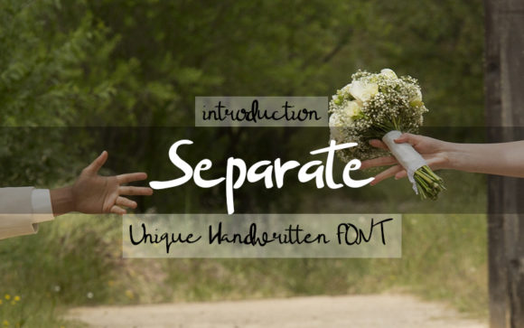 Separate Font: Bouncy Handwritten Style